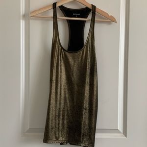 Express gold tank top